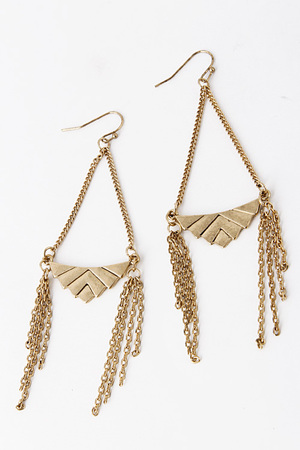 Plate Chain Linked Dangle Earring 5EAI9